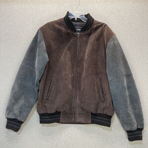 Outbrook Genuine Leather Bomber Jacket Coat Men's Medium